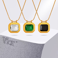 Women’s Geometric Square Pendant Necklace